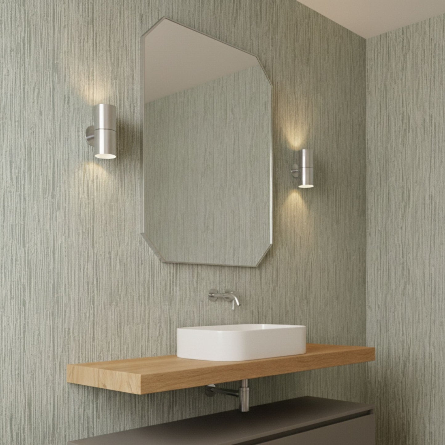 Sekiz Köşeli Dikdörtgen Formlu Duvar Aynası