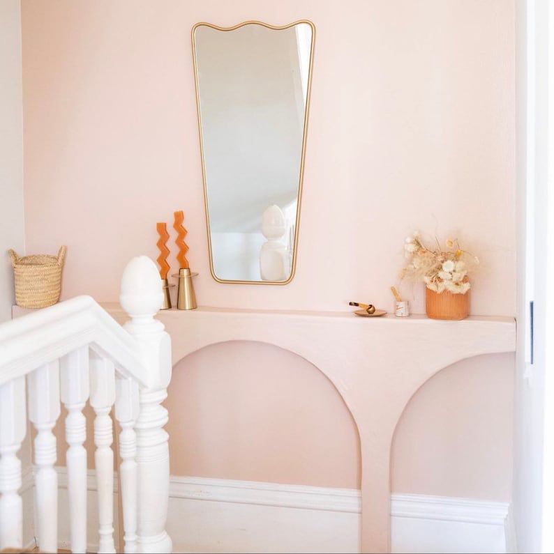 Dalgalı Model İtalyan Tarzı LED Duvar Aynası - Dekoratif Ayna