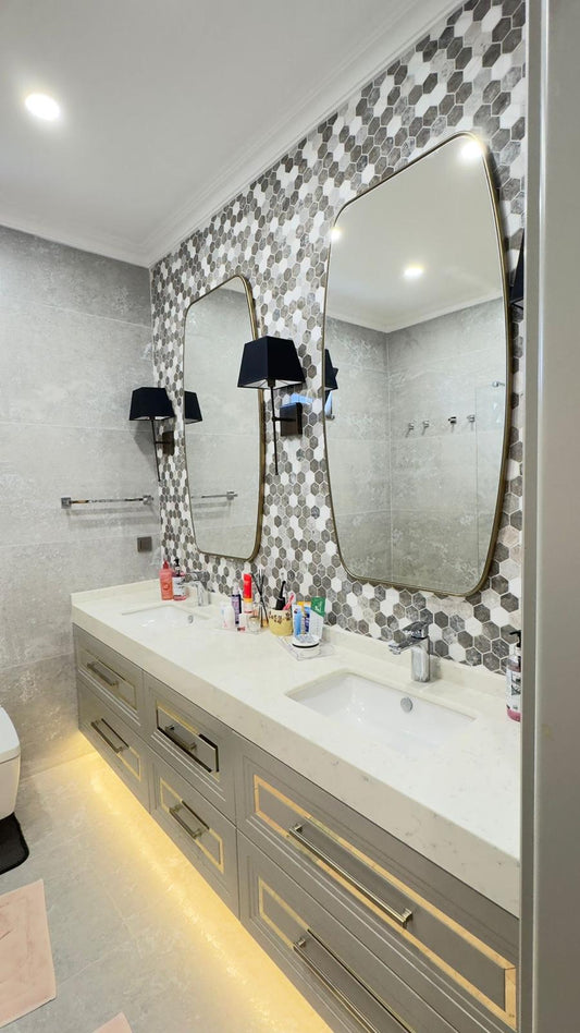 Kadıköy Asimetrik Duvar Aynası - Modern Dekoratif Ayna | KankenHome