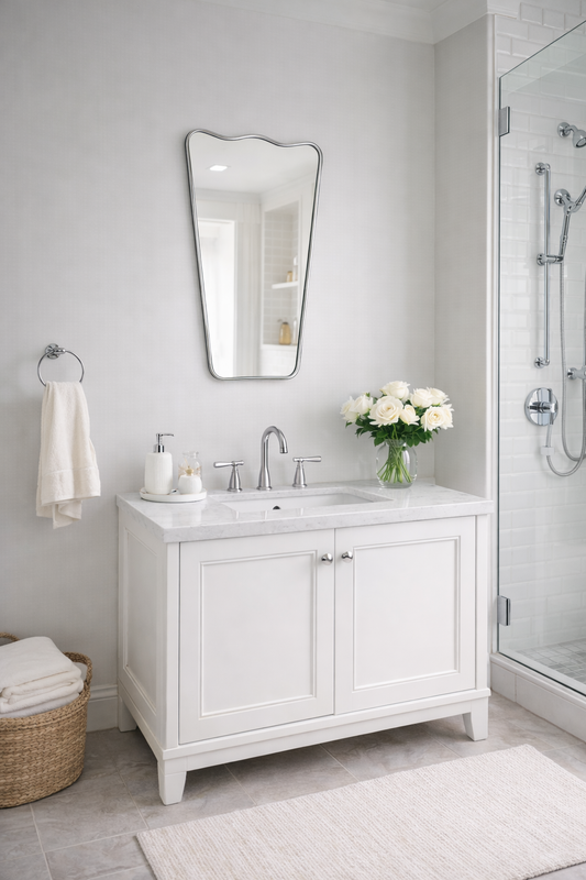 Dalgalı Model İtalyan Tarzı LED Duvar Aynası - Dekoratif Ayna