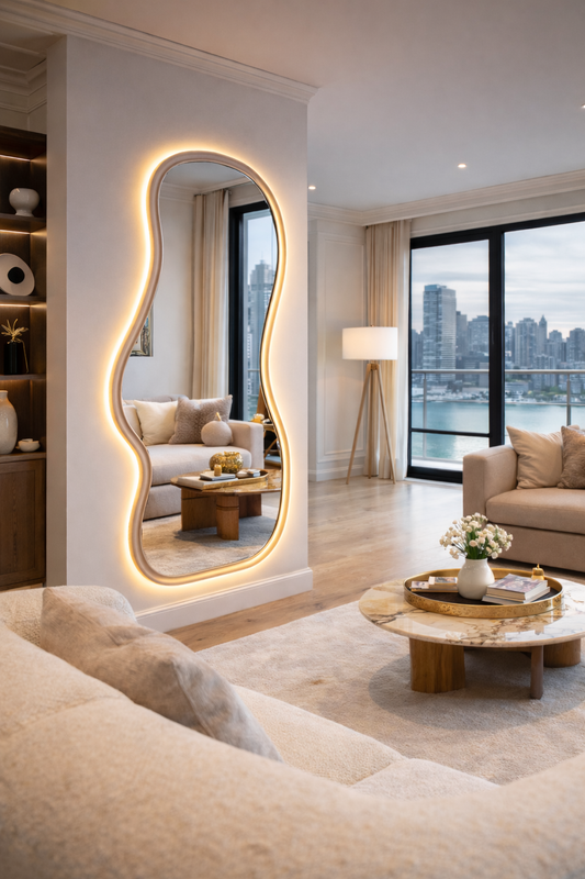 Sera Düzensiz Dalgalı Model Ayna - Organik Tasarım