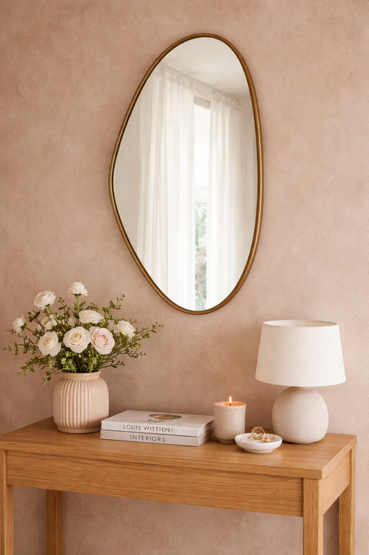 Taksim Asimetrik Ayna Modern Model Banyo Duvar Aynası