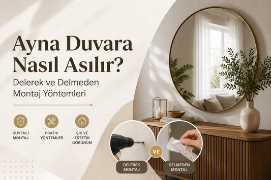 Ayna Duvara Nasıl Asılır? Delerek ve Delmeden Montaj Yöntemleri