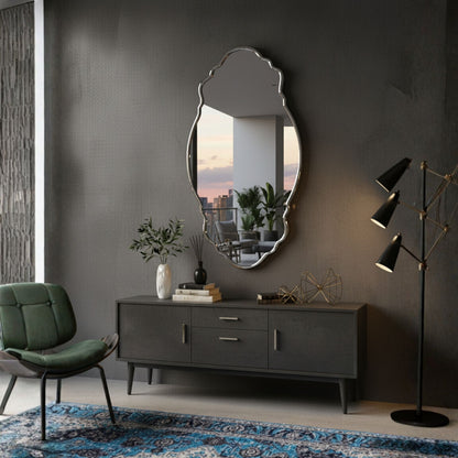 Foça Asimetrik Duvar Aynası - Modern Dekoratif Ayna