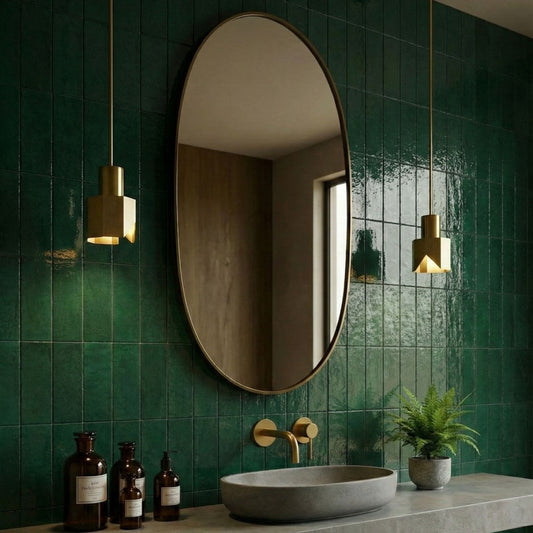 Elips Duvar Dekor Aynası