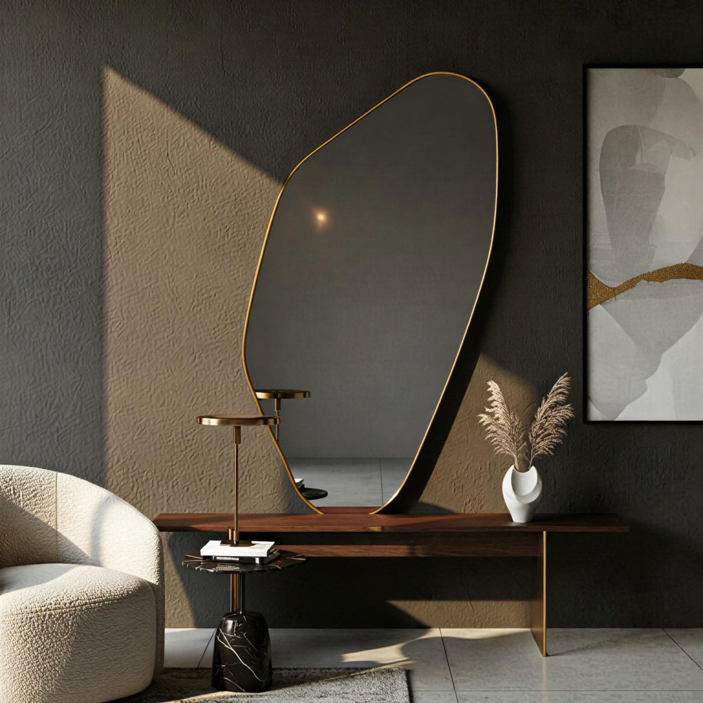 Capri Asimetrik Duvar Aynası