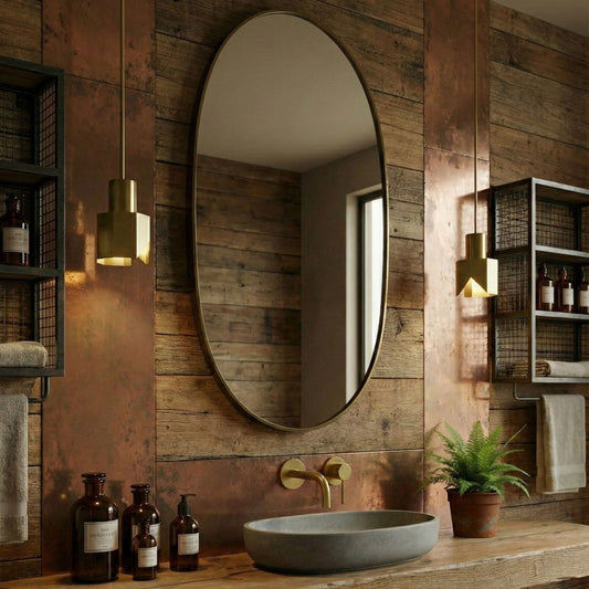 Elips Duvar Dekor Aynası