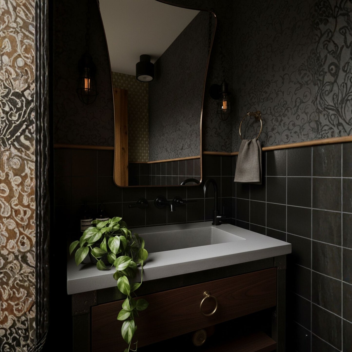 İskele Asimetrik Dekor Aynası