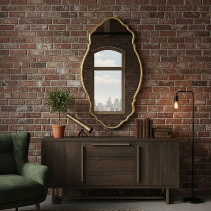 Foça Asimetrik Duvar Aynası - Modern Dekoratif Ayna