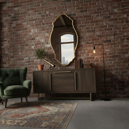 Foça Asimetrik Duvar Aynası - Modern Dekoratif Ayna
