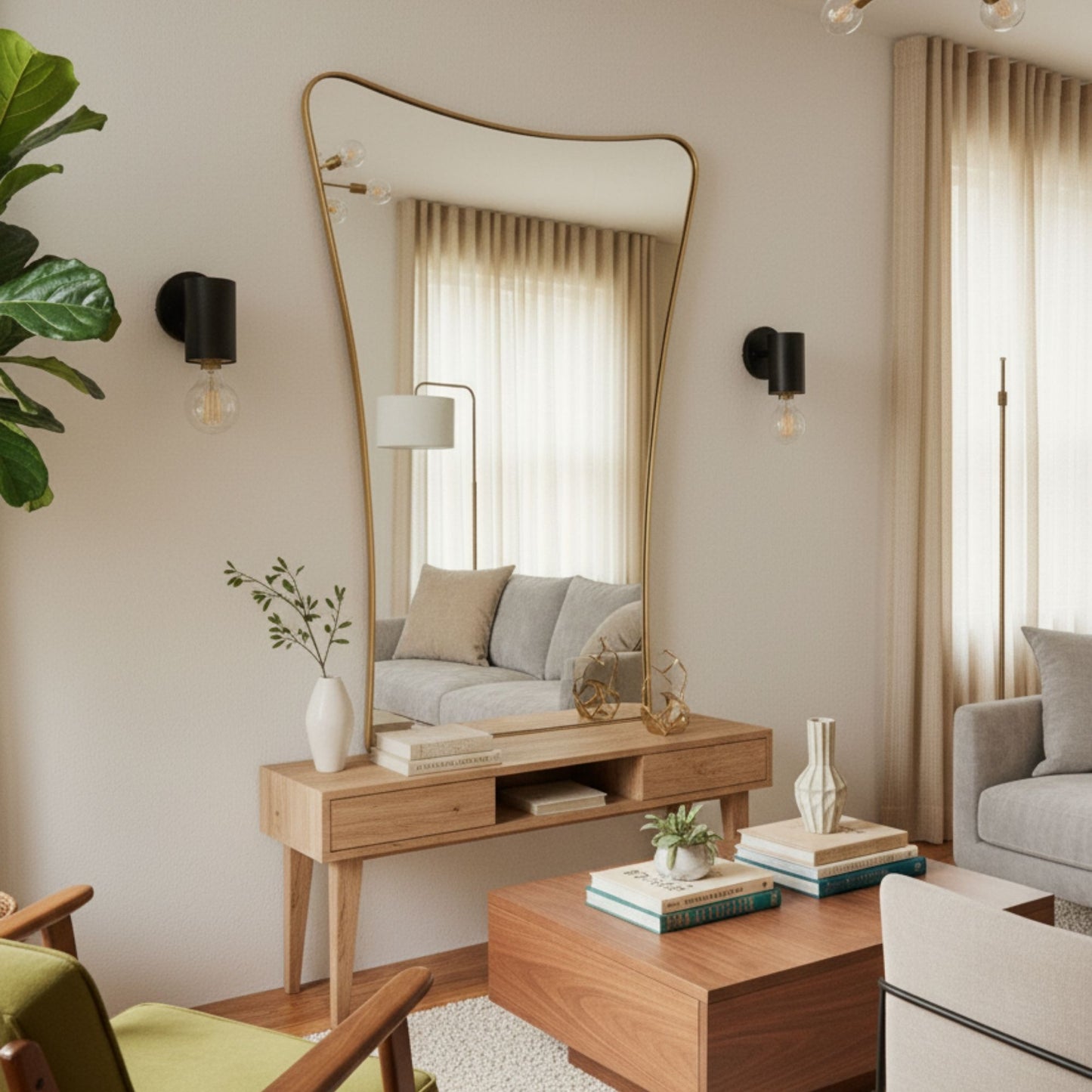 İskele Asimetrik Dekor Aynası