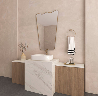 Dalgalı Model İtalyan Tarzı Duvar Aynası