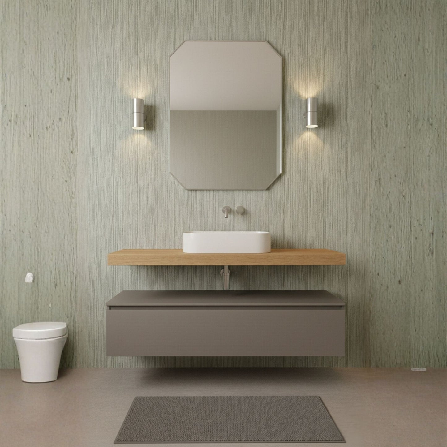 Sekiz Köşeli Dikdörtgen Formlu Duvar Aynası