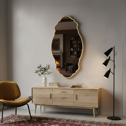 Foça Asimetrik Duvar Aynası - Modern Dekoratif Ayna