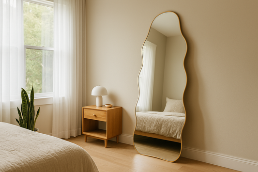 Aurelia Asimetrik Boy Aynası Düzensiz Organik Ayna