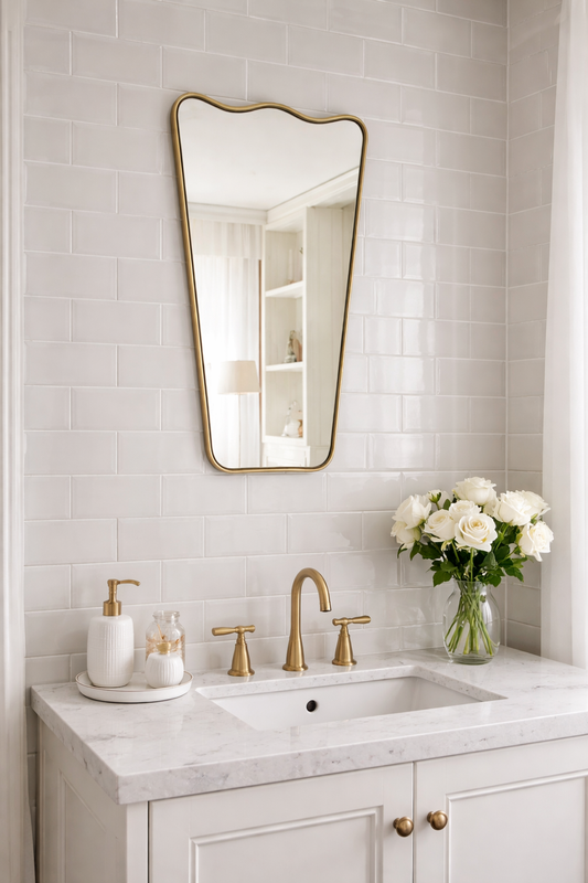 Dalgalı Model İtalyan Tarzı LED Duvar Aynası - Dekoratif Ayna