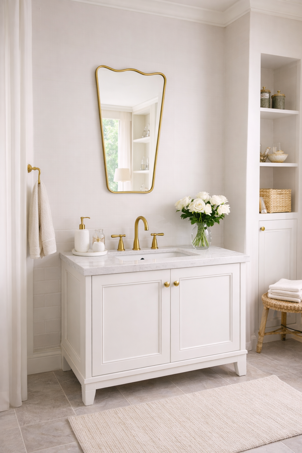 Dalgalı Model İtalyan Tarzı LED Duvar Aynası - Dekoratif Ayna