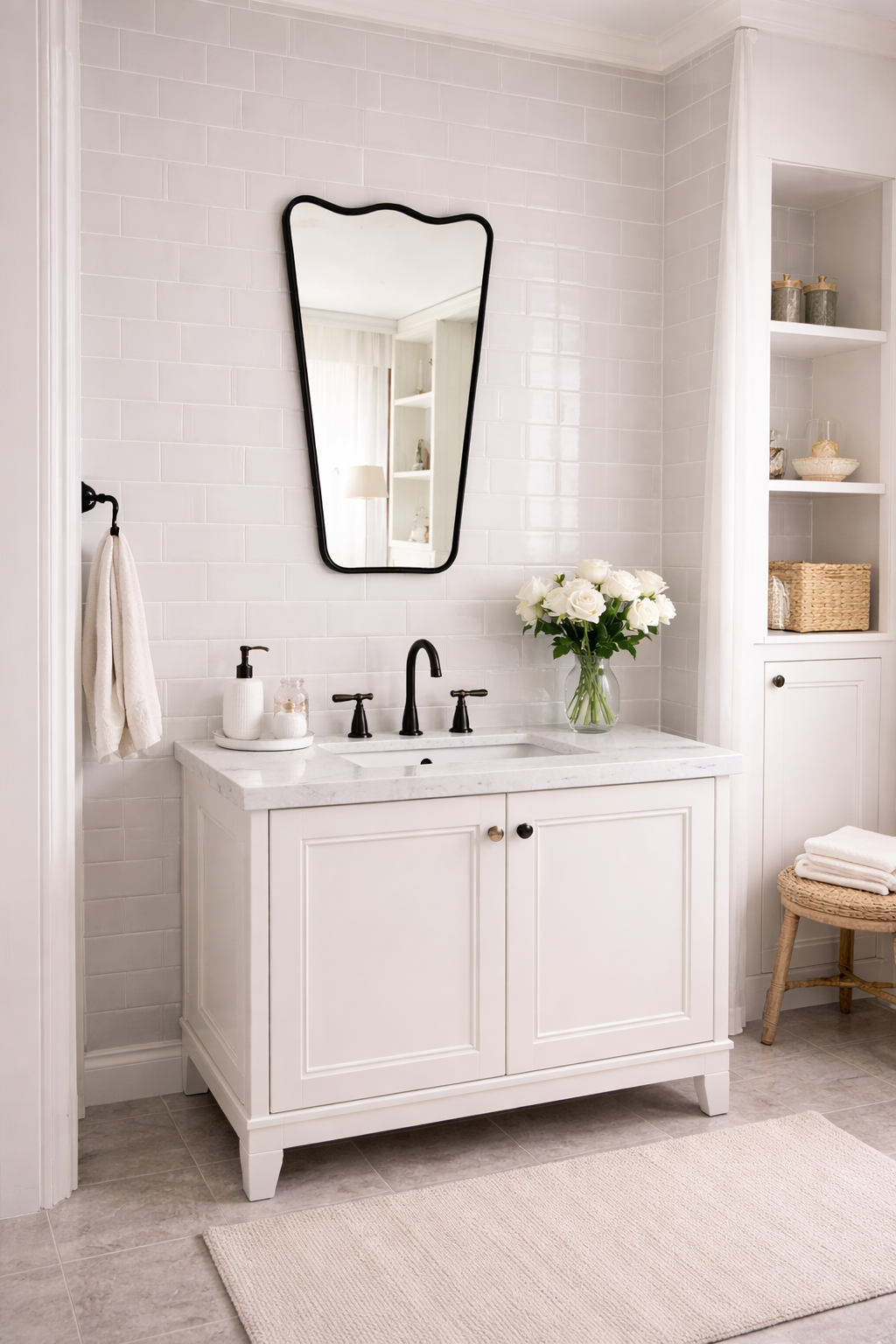 Dalgalı Model İtalyan Tarzı LED Duvar Aynası - Dekoratif Ayna