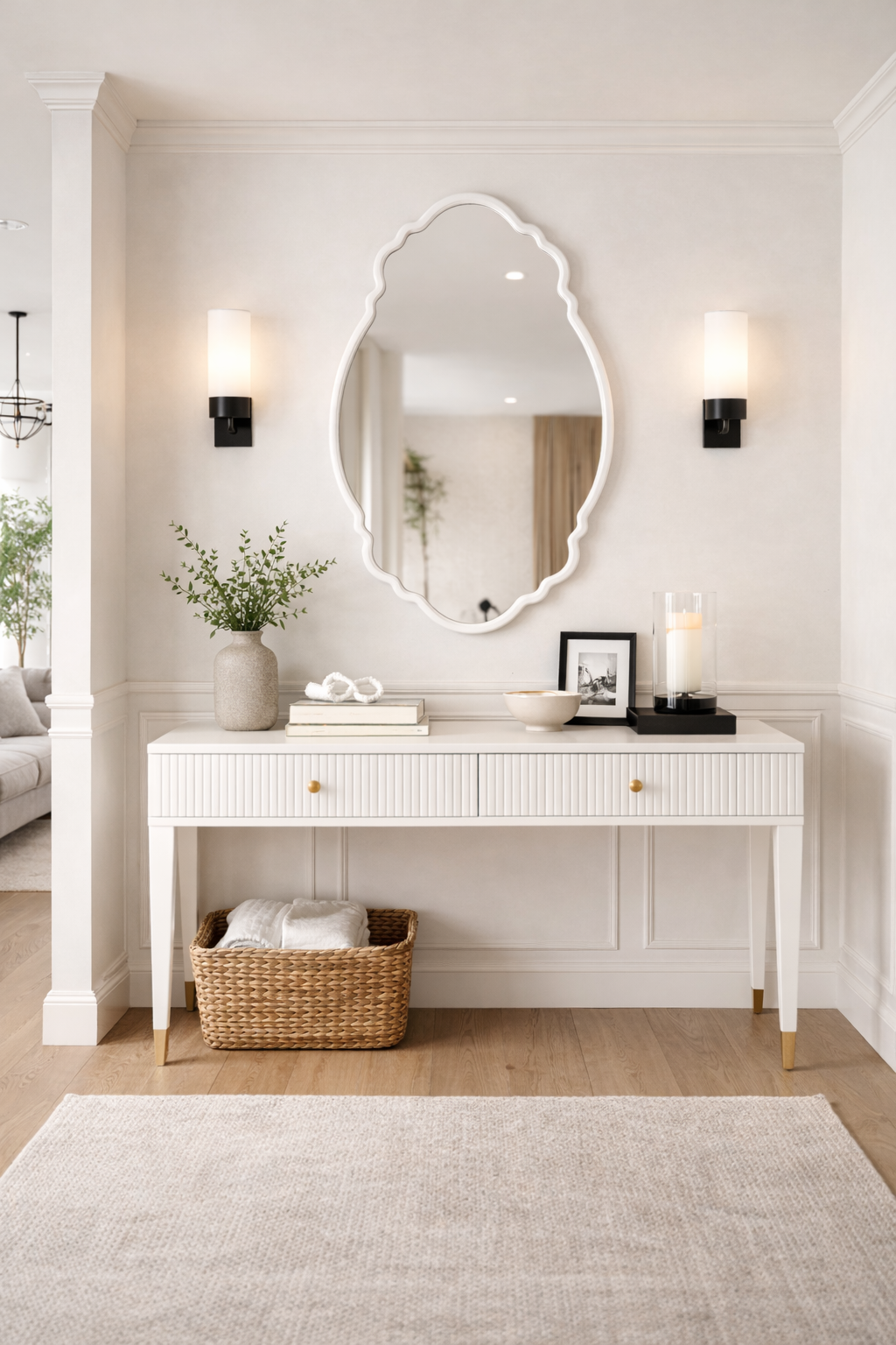 Foça Asimetrik Duvar Aynası - Modern Dekoratif Ayna