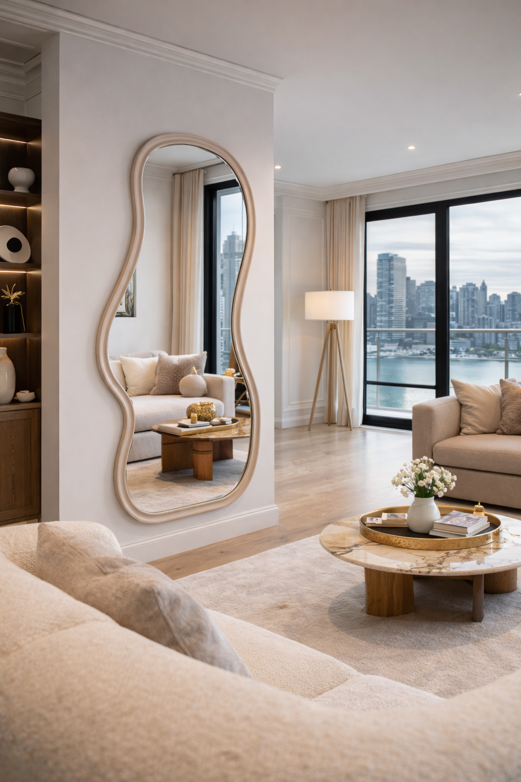 Sera Düzensiz Dalgalı Model Ayna - Organik Tasarım