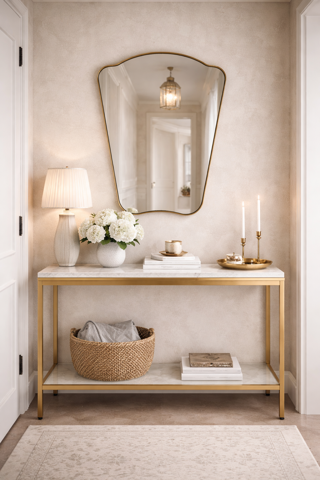 İtalyan Tarzı Benzersiz Düzensiz Duvar Aynası - LED'li Dekoratif Ayna