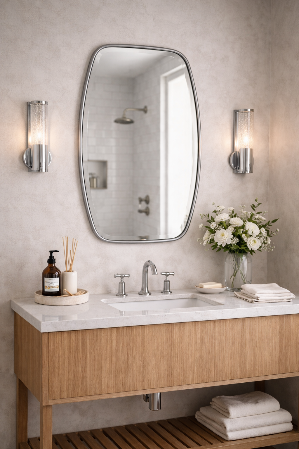 Kadıköy Asimetrik Duvar Aynası - Modern Dekoratif Ayna | KankenHome