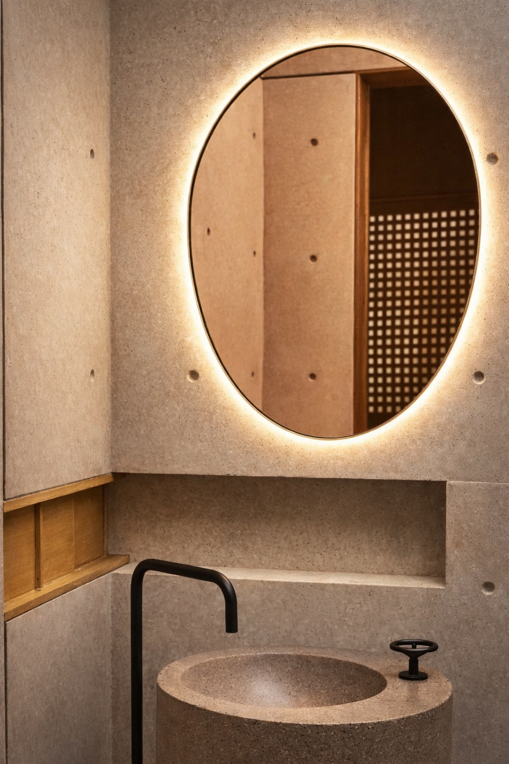 Beykoz Asimetrik LED Ayna - Modern Duvar Aynası