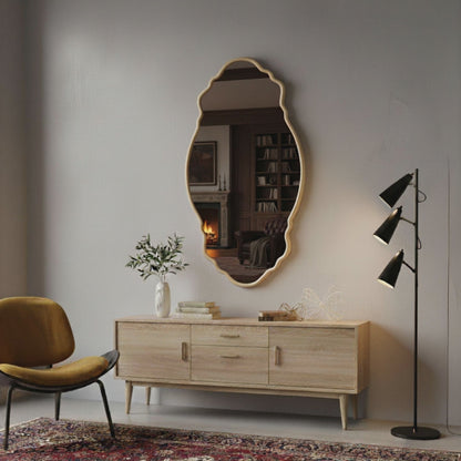 Foça Asimetrik Duvar Aynası - Modern Dekoratif Ayna