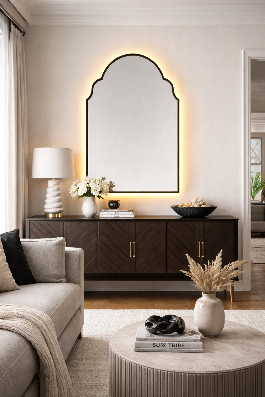 Mara Asimetrik Duvar Aynası - Modern Dekoratif Ayna