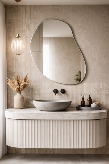 Düzensiz  Model Duvar Aynası Banyo Aynası