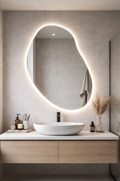 Düzensiz  Model Duvar Aynası Banyo Aynası