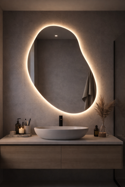 Düzensiz  Model Duvar Aynası Banyo Aynası
